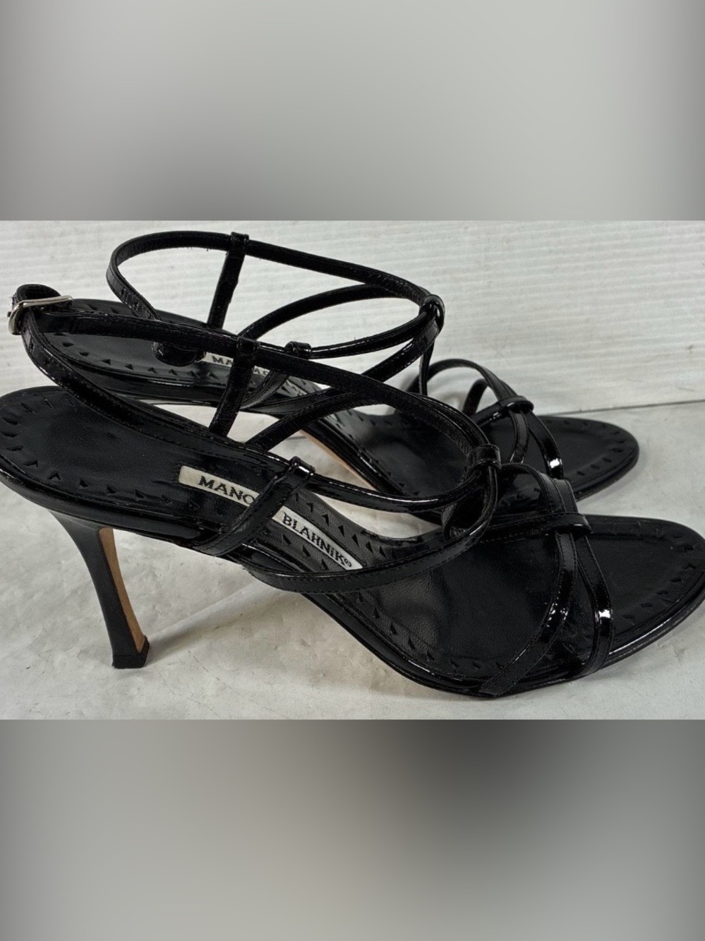 Manolo Blahnik Black Patent Heels